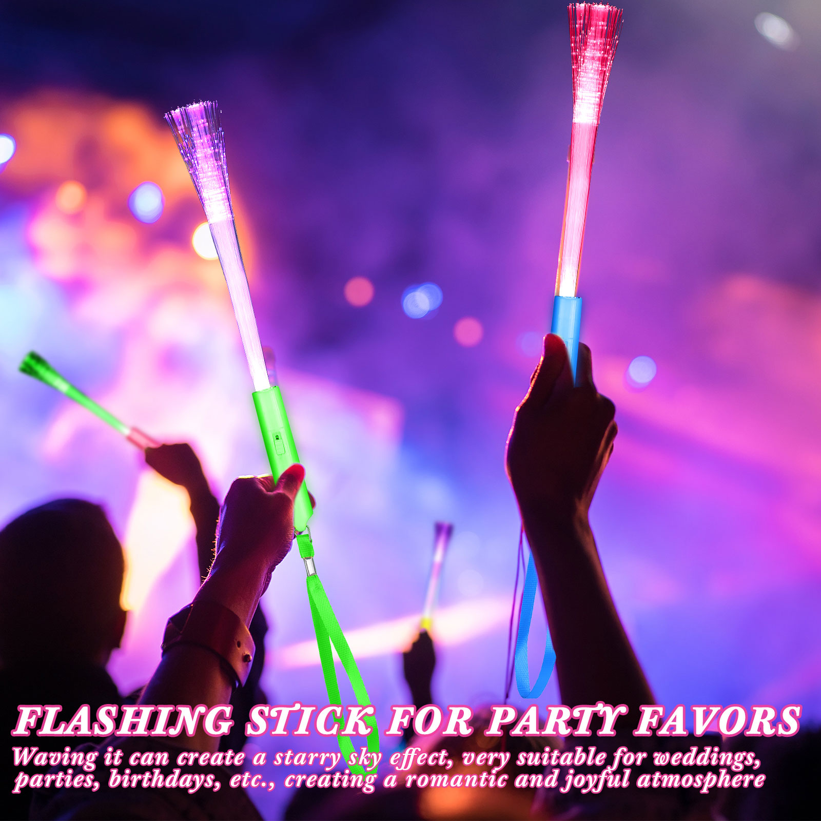 24-200Pcs Fiber Optic Wands Gl - огляд і ціна Cotton Candy Cone