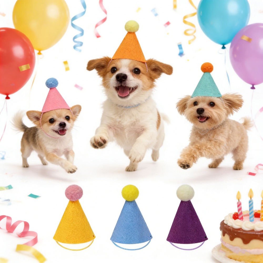 3/6pcs Pet Party Hat Colorful  - огляд і ціна Party Hat Cone