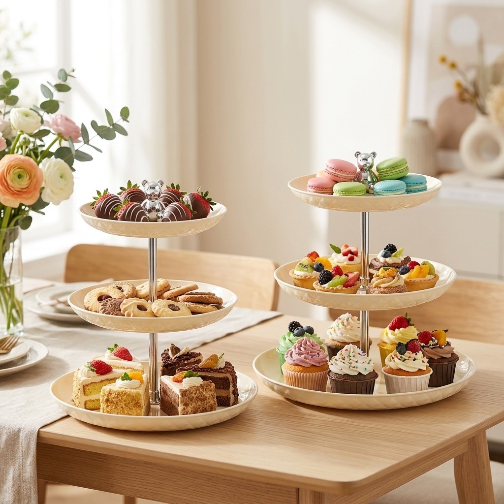 2/3 Tier Plastic Cupcake Stand - огляд і ціна Cupcake Stand Tier