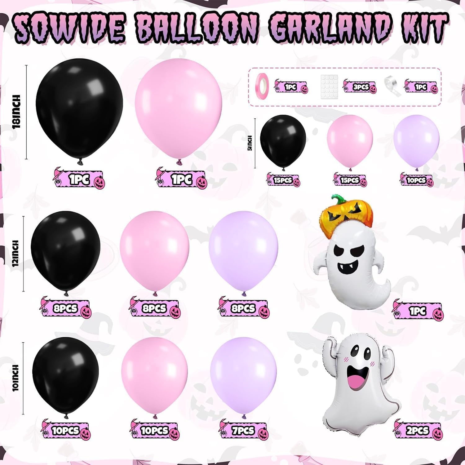 Halloween Balloon Arch Kit, Bl - огляд і ціна Balloon Arch Kit