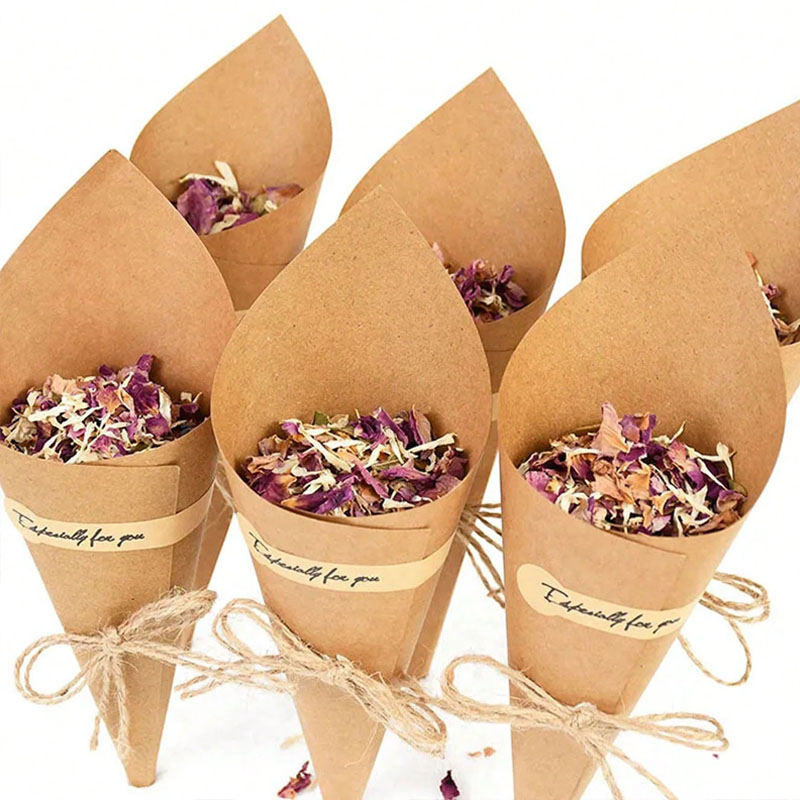 100pcs DIY Natural Kraft Paper - огляд і ціна Cotton Candy Cone