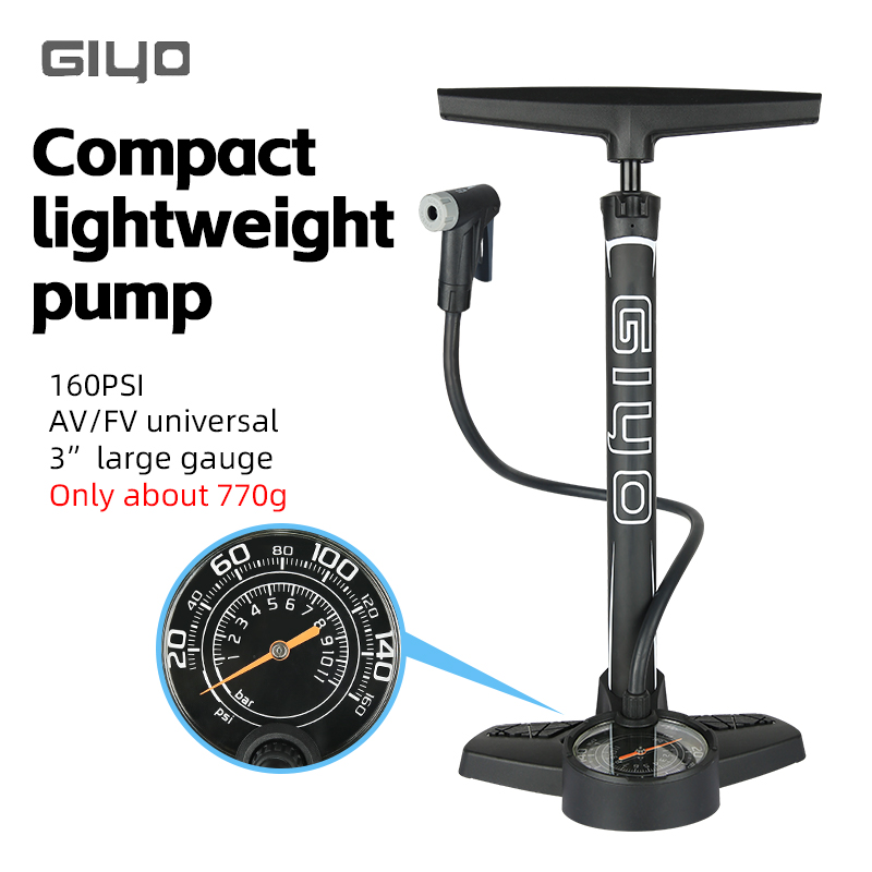 GIYO 160PSI Bicycle Floor Pump - огляд і ціна Balloon Pump Hand