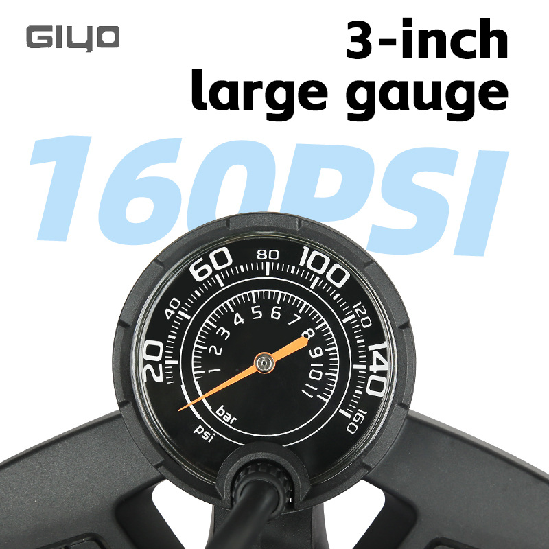 GIYO 160PSI Bicycle Floor Pump - огляд і ціна Balloon Pump Hand
